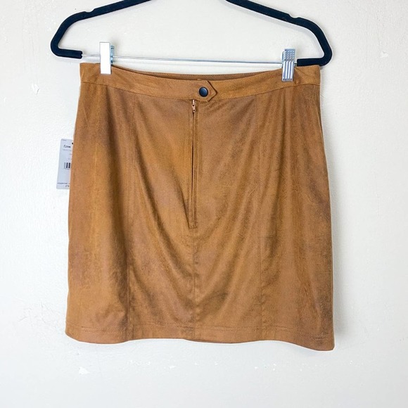 NWT Free People Rumi Ruched Leather Mini Skirt - Picture 4 of 6